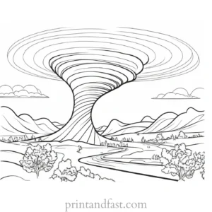 printable tornado coloring page