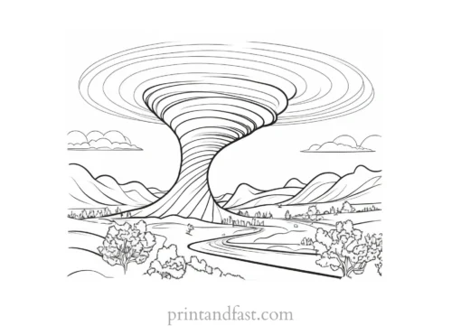 printable tornado coloring page