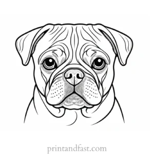 pug coloring page big