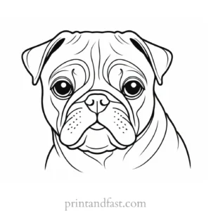 pug coloring page download