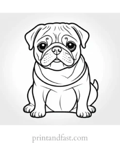 pug coloring page online