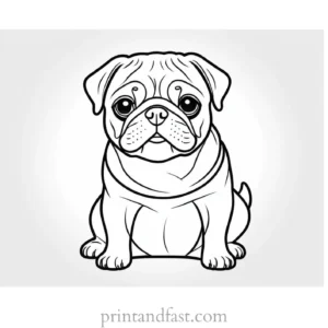 pug coloring page online