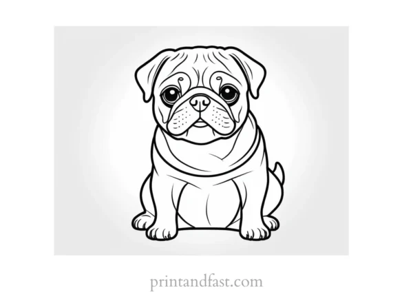 pug coloring page online