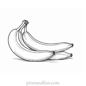 realistic banana coloring page