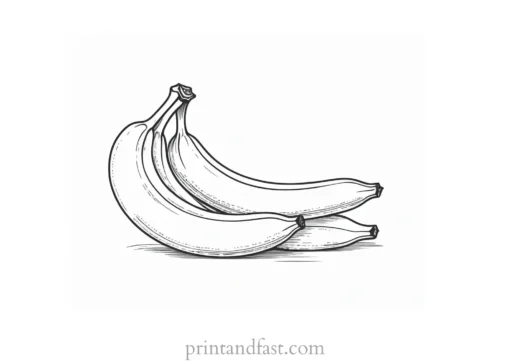 realistic banana coloring page