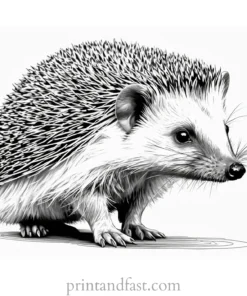 realistic hedgehog coloring page