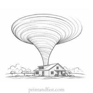 realistic tornado coloring page