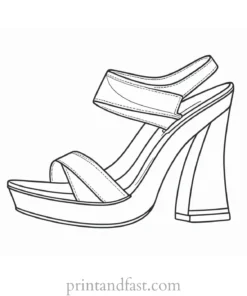 sandal coloring page