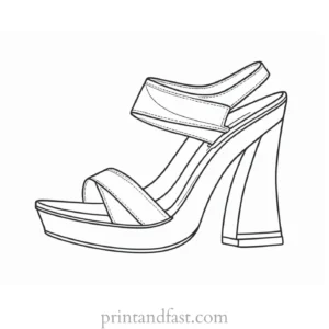 sandal coloring page