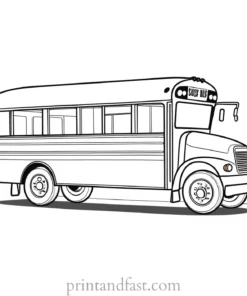 school bus coloring page PDF