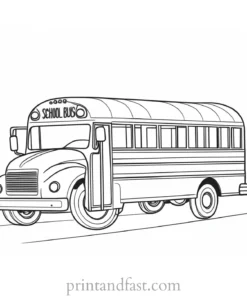 school bus coloring page activity