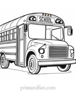 school bus coloring page art