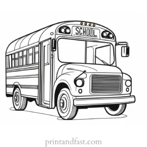 school bus coloring page art