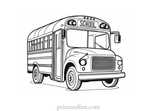 school bus coloring page art