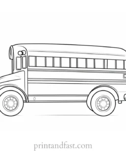 school bus coloring page educational