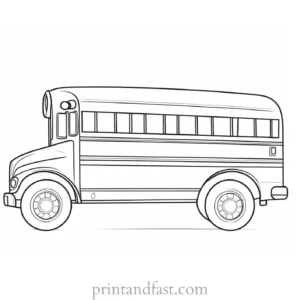 school bus coloring page educational