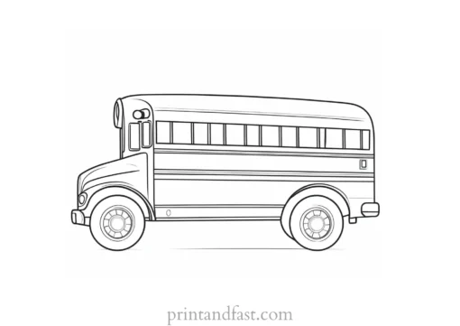 school bus coloring page educational