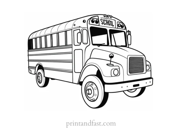 school bus coloring page online