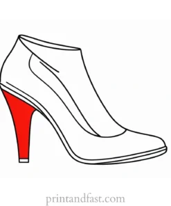 shoe coloring page for kids