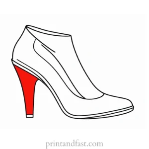 shoe coloring page for kids