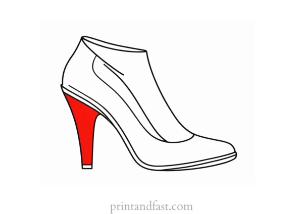 shoe coloring page for kids