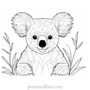 simple Koala Coloring Page