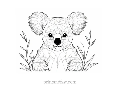 simple Koala Coloring Page