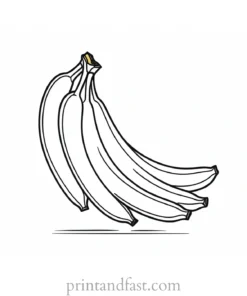 simple banana coloring page