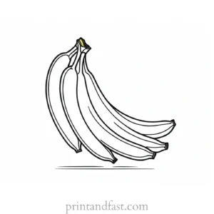 simple banana coloring page