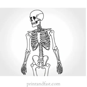 simple skeleton coloring page