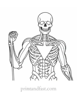 skeleton superhero coloring page