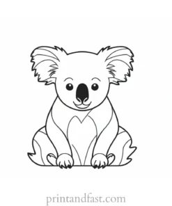 small Koala Coloring Page