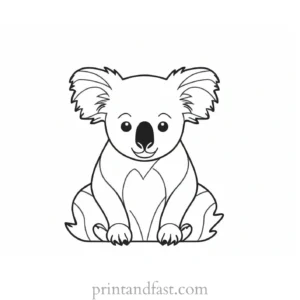 small Koala Coloring Page