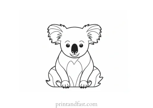 small Koala Coloring Page