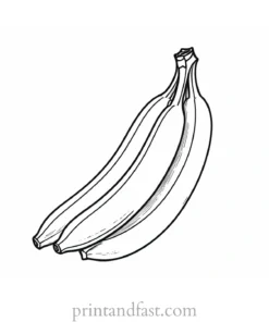 small banana coloring page