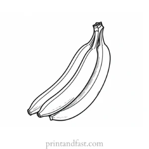 small banana coloring page