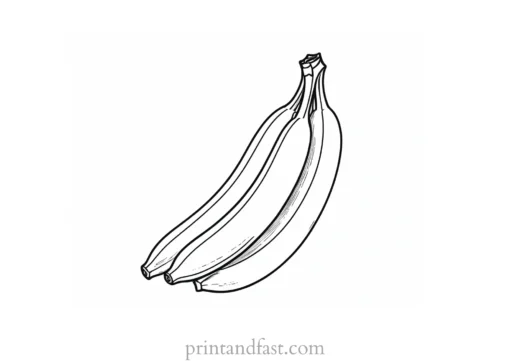 small banana coloring page