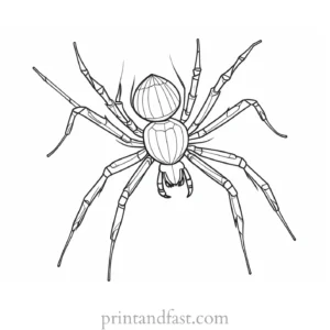 spider coloring page black and white