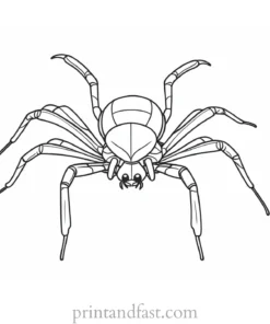 spider coloring page cartoon