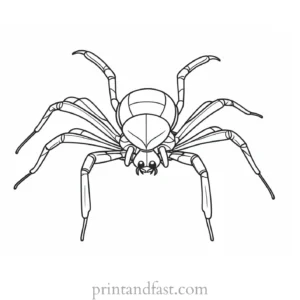 spider coloring page cartoon