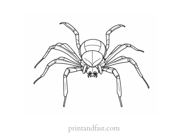 spider coloring page cartoon