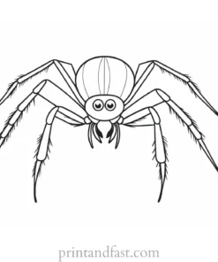 spider coloring page cute