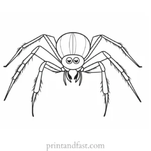 spider coloring page cute