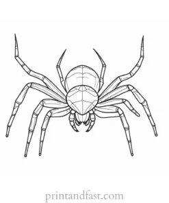 spider coloring page detailed