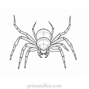 spider coloring page detailed