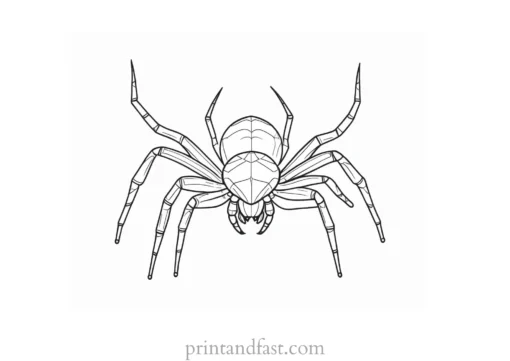 spider coloring page detailed