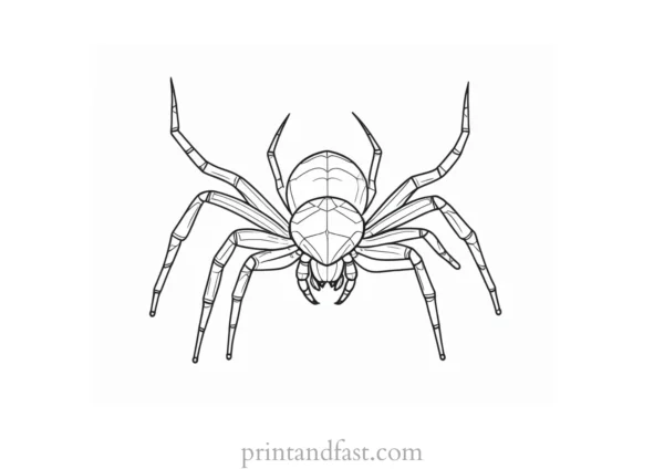 spider coloring page detailed