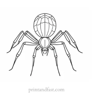 spider coloring page easy