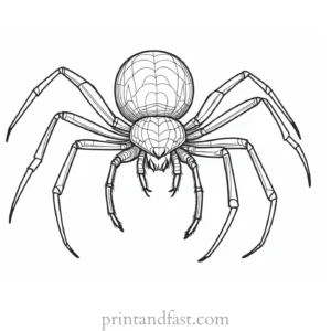 spider coloring page for adults