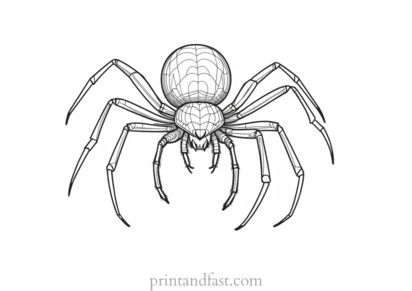 spider coloring page for adults